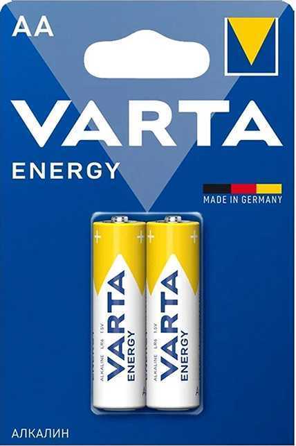 Батарейка Varta ENERGY LR6 AA BL2 Alkaline 1.5V Элементы питания (батарейки) фото, изображение
