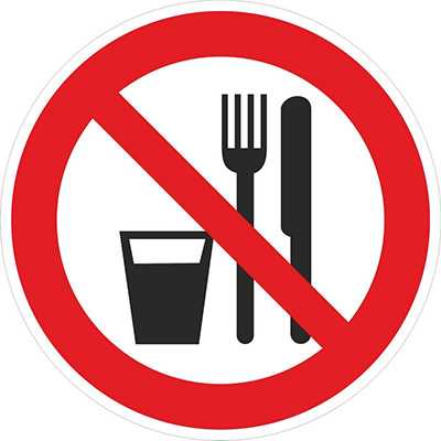 P30 Запрещается принимать пищу Запрещающие знаки фото, изображение