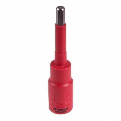 Насадка (бита) торцевая диэлектрическая 1/2", HEX, 8 мм, L = 120 мм KING TONY 4035VE08 Насадки диэлектрические фото, изображение